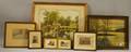 Seven Framed David Davidson Handcolored Landscape Photographs