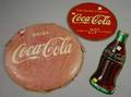 Three CocaCola Painted Tin Signs