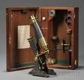 Brass Monocular Compound Microscope