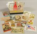 Approximately 125 Late Victorian Chromolithograph and Printed Trade Cards and Advertising Ephemera