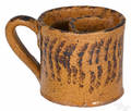 Pennsylvania redware shaving mug 19th c