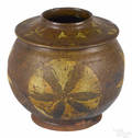 Pennsylvania redware jar ca 1830