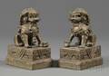 Pair of Bronze Foo Dogs