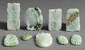 Nine Apple Green Jadeite Pendants