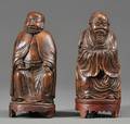 Pair of Bamboo Root Carvings