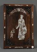 Motherofpearl Inlaid Wood Panel