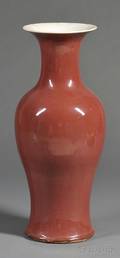 Oxblood Baluster Vase