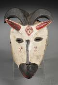 Abua Carved and Painted Wood Goat Mask