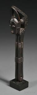 African Carved Wood Drum Mallet