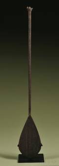 Austral Island Carved Wood Ceremonial Paddle