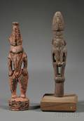 Two New Guinea Carved Wood Fetish Figures