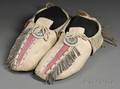 Southern Plains Beaded Hide Moccasins