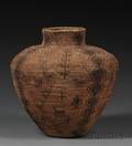 Apache Pictorial Coiled Basketry Olla