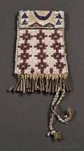 Mescalero Apache Beaded Hide Pouch