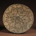 Southwest Coiled Pictorial Basketry Tray