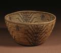 California Polychrome Coiled Basketry Bowl