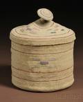 Aleutian Island Twined Lidded Basket
