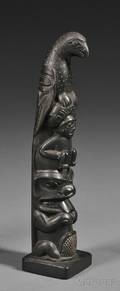 Northwest Coast Carved Argillite Totem Pole
