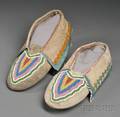 Delaware Beaded Hide Moccasins