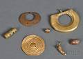 Seven PreColumbian Metal Ornaments