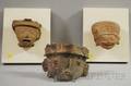 Three PreColumbian Face and Mask Fragments