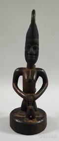 Yorubastyle Carved Wood Female Figure with Children
