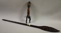 New Guinean Carved Wooden Figure and Paddle