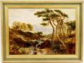 19th C Oil on Canvas River Landscape