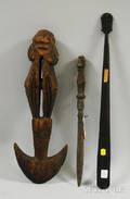 Three New Guinean Carved Wood Items