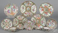 Six Chinese export porcelain famille rose plates