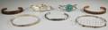 Seven Silver and Copper Southwest and Southweststyle Bracelets