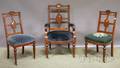 Set of Eight Victorian Renaissance Revival Upholstered Carved Walnut Dining Chairs