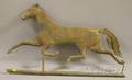 Goldpainted Molded Copper and Cast Zinc Running Horse Weather Vane