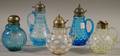 Five Victorian Art Glass Syrups