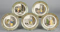 Set of five Adams plates with transfer Cries of London scenes