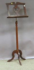 Neoclassicalstyle Giltmetal Mounted Mahogany Adjustable Sheet Music Stand