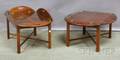 Pair of Chippendalestyle Mahogany Butlers Tray Tables