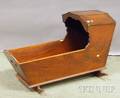 Mahogany Hooded Rocking Cradle