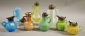 Eight Victorian Art Glass Syrups