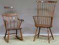 Windsor Fanback Armchair and Combback Arrowback Armrocker