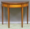 Federalstyle Inlaid Mahogany Demilune Card Table