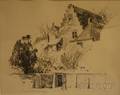 Charles Herbert Woodbury American 18641940 Fence with Rooftops Possibly Amsterdam
