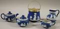 Five Wedgwood Dark Blue Jasper Dip Items