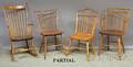 Five Windsor Birdcage Bambooturned Chairs and a Stepdown Armrocker