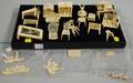 Seventeen Pieces of Miniature Carved Ivory Europeanstyle Furniture