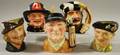 Five Large Royal Doulton Ceramic Character Jugs