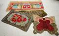 Three Hooked Rugs and a Shirred Rag Rug