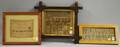 Three Framed 19th Century Needlework Samplers
