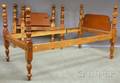 Two Balltop Maple Twin Beds