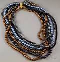 Multicolored Freshwater Pearl Torsade Necklace